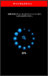 画像:チャンネルスキャンが開始される