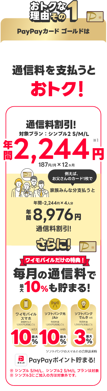 通信料を支払うとおトク！