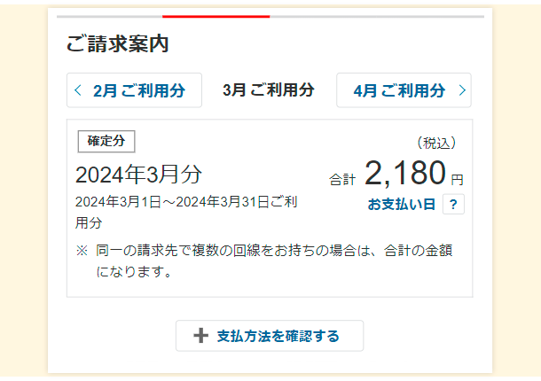 ご利用料金の確認 イメージ
